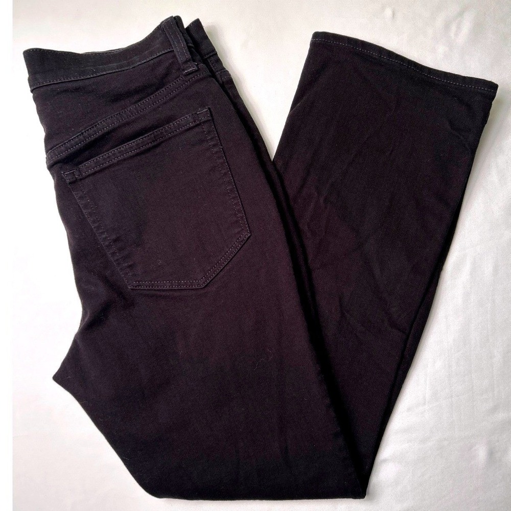 J.Crew Womens Mid-Rise Flare Crop Re-Imagined Stretch Jeans Size 27/4 Black